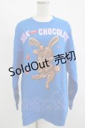 MILK / チョコレートバニースウェット  ブルー H-25-11-14-1038-ML-TO-KB-ZH