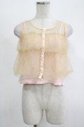 MILK / チュールレイヤードキャミ  ピンク H-25-11-14-1039-ML-TO-KB-ZH