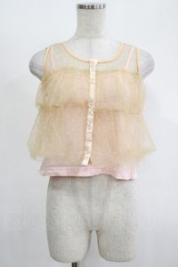 MILK / チュールレイヤードキャミ  ピンク H-25-11-14-1039-ML-TO-KB-ZH