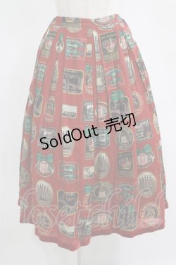 画像1: Jane Marple / Bonne Journee Hotelタックスカート  ワイン H-25-11-14-1005-JM-SK-KB-ZH