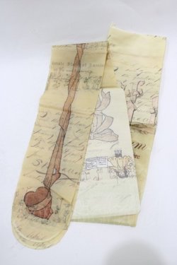 画像2: Grimoire / プリントタイツ  アイボリー H-25-11-14-1046-GO-ZA-KB-ZH