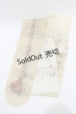 画像2: Grimoire / プリントタイツ  アイボリー H-25-11-14-1046-GO-ZA-KB-ZH