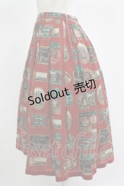 画像2: Jane Marple / Bonne Journee Hotelタックスカート  ワイン H-25-11-14-1005-JM-SK-KB-ZH