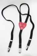 MILK / LOVEサスペンダー  ブラック×レッド H-25-11-14-1048-ML-ZA-KB-ZH