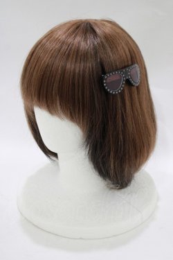 画像1: MILK / グラスバレッタ  黒 H-25-11-14-1049-ML-AC-KB-ZH