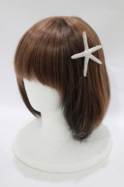 画像1: MILK / STARFISHヘアーピン  ホワイト×オーロラ H-25-11-14-1050-ML-AC-KB-ZH
