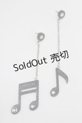 MILK / 音符ピアス  黒 H-25-11-14-1059-ML-AC-KB-ZH