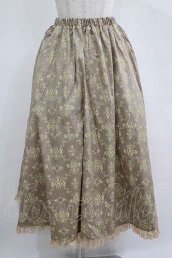 画像1: STEAM / 総柄ロングスカート  ベージュ H-25-11-14-1006-HN-SK-KB-ZH