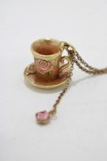 Emily Temple cute / ティーカップネックレス  ゴールド×ピンクストーン H-25-11-14-1070-ET-AC-KB-ZH