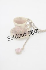 Emily Temple cute / ティーカップネックレス  ゴールド×ピンクストーン H-25-11-14-1070-ET-AC-KB-ZH