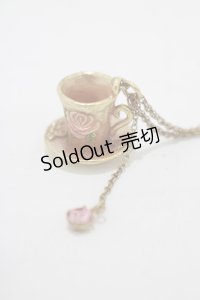 Emily Temple cute / ティーカップネックレス  ゴールド×ピンクストーン H-25-11-14-1070-ET-AC-KB-ZH