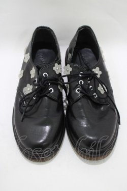 画像1: merry jenny / おはな咲いたラバーソールシューズ M ブラック H-25-11-14-1075-LO-SH-KB-ZH