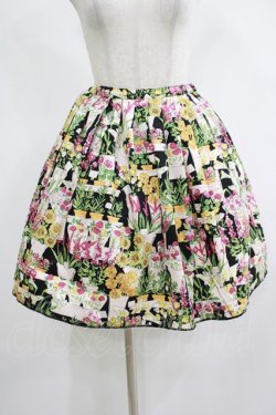 画像1: Emily Temple cute / フラワーショップスカート  ブラック H-25-11-14-1010-ET-SK-KB-ZH