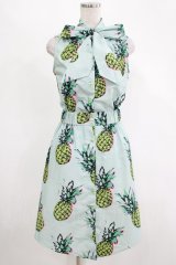 MILK / パイナップルプリンセスシャツワンピ  ブルーベース H-25-11-14-1012-ML-OP-KB-ZT470