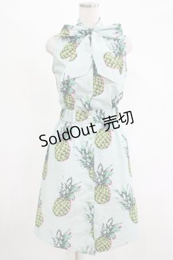 画像1: 【SALE】MILK / パイナップルプリンセスシャツワンピ  ブルーベース H-25-11-14-1012-ML-OP-KB-ZT470