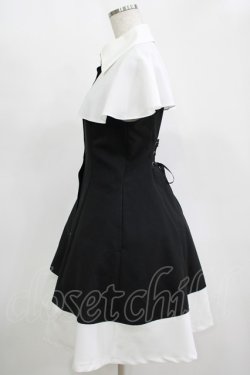 画像2: MIHO MATSUDA / ワンピース・バルダ S ブラック×ホワイト H-25-11-14-1002-GO-OP-KB-ZH