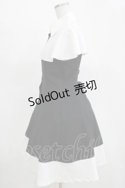 画像2: MIHO MATSUDA / ワンピース・バルダ S ブラック×ホワイト H-25-11-14-1002-GO-OP-KB-ZH