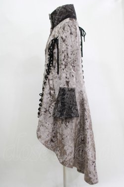 画像2: h.naoto Blood / レースアップフィッシュテールロングコート  ブラウン H-25-11-14-1014-HN-CO-KB-ZH