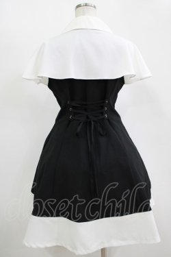 画像3: MIHO MATSUDA / ワンピース・バルダ S ブラック×ホワイト H-25-11-14-1002-GO-OP-KB-ZH