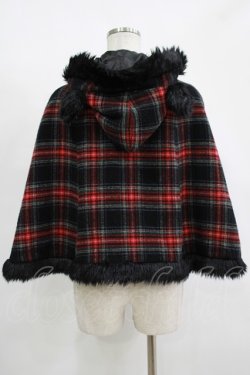 画像3: PEACE NOW / くま耳フードケープ  ブラック×チェック H-25-11-14-1015-PU-TO-KB-ZH