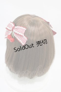 画像2: Amavel / ギンガムチェリーリボンクリップ  レッド H-25-11-14-008-CA-AC-NS-ZH