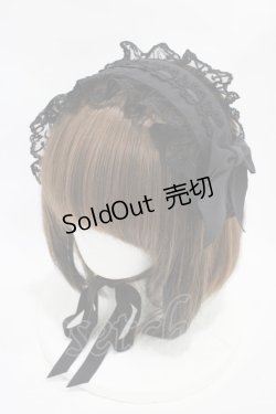 画像1: Innocent World / オリジナルクロスレースヘッドドレス  ブラック H-25-11-14-009-IW-AC-NS-ZH
