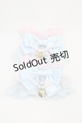 Angelic Pretty / 配色ロゴハートチャームお袖とめ  ピンク/サックス H-25-11-14-010-AP-ZA-NS-ZH