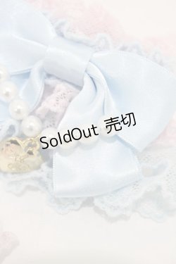 画像2: Angelic Pretty / 配色ロゴハートチャームお袖とめ  ピンク/サックス H-25-11-14-010-AP-ZA-NS-ZH