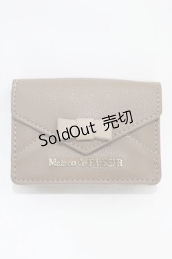 画像1: Maison de FLEUR / リボンカードケース  ブラウン H-25-11-14-011-LO-ZA-NS-ZH