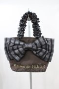 Maison de FLEUR / チェックリボントートバッグ  ブラウン H-25-11-14-012-LO-BG-NS-ZH