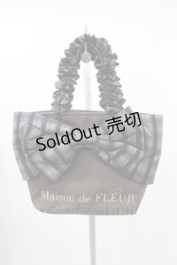Maison de FLEUR / チェックリボントートバッグ  ブラウン H-25-11-14-012-LO-BG-NS-ZH
