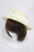 Innocent World / 薔薇リボンブレードハット  生成り H-25-11-14-002-IW-AC-NS-ZH