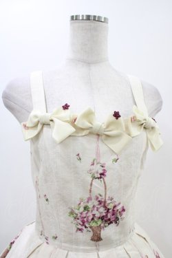 画像4: Innocent World / 邸宅のすみれ3つリボンジャンパースカート M92cm 生成り H-25-11-14-017-IW-OP-NS-ZH