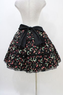 画像2: Angelic Pretty / チェリーシフォン3段フリルスカート Free ブラック H-25-11-14-019-AP-SK-NS-ZH