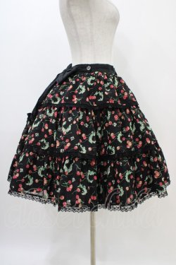 画像3: Angelic Pretty / チェリーシフォン3段フリルスカート Free ブラック H-25-11-14-019-AP-SK-NS-ZH