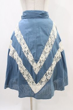 画像1: an another angelus / レース切替スカート Free Blue H-25-11-14-022-CA-SK-NS-ZH