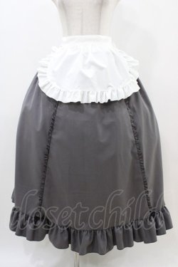 画像1: Cherirulu Chocola / MYフリルSK+エプロン LL グレー H-25-11-14-023-0-SK-NS-ZH