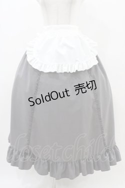 画像1: Cherirulu Chocola / MYフリルSK+エプロン LL グレー H-25-11-14-023-0-SK-NS-ZH