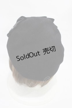 画像2: Enchantlic Enchantilly / ロゴ刺繍ベレー帽  ブラック H-25-11-14-003-LO-AC-NS-ZH