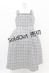 m petit by misako / AMCHKスクエアネックジャンパースカート 3L グレー H-25-11-14-025-LO-OP-NS-ZH