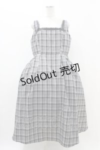 m petit by misako / AMCHKスクエアネックジャンパースカート 3L グレー H-25-11-14-025-LO-OP-NS-ZH