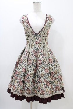 画像1: LODISPOTTO / ゴブランジャンパースカート M ボルドー H-25-11-14-028-LO-OP-NS-ZH