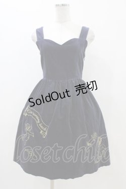 画像1: Fi.n.t / エンジェル刺繍ジャンパースカート Free ネイビー H-25-11-14-029-CA-OP-NS-ZH