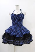 To Alice / BlackShamrock/パンクロックティアードジャンパースカート S ブルー H-25-11-14-030-LO-OP-NS-ZH