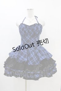 To Alice / BlackShamrock/パンクロックティアードジャンパースカート S ブルー H-25-11-14-030-LO-OP-NS-ZH