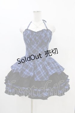 画像1: To Alice / BlackShamrock/パンクロックティアードジャンパースカート S ブルー H-25-11-14-030-LO-OP-NS-ZH