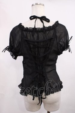 画像2: metamorphose / シフォンブラウス Free ブラック H-25-11-15-029-ME-BL-NS-ZH