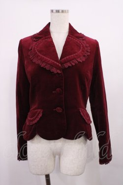 画像1: BABY,THE STARS SHINE BRIGHT / 別珍スカラップジャケット Free エンジ H-25-11-15-032-BA-JA-NS-ZH