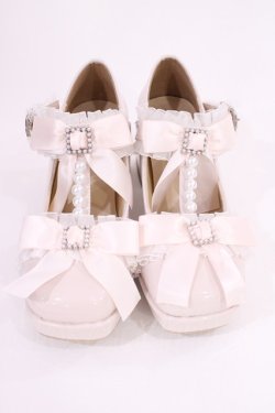 画像1: Lovely Tency / MA フリルリボンPLP パンプス L ピンク H-25-11-15-035-LO-SH-NS-ZH