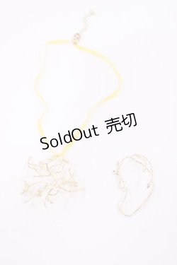 画像1: Secret Honey / Necklace & Ear cuff (Beauty and the Beast- Live Action Film ver.）  ゴールド H-25-11-15-036-CA-AC-NS-ZH